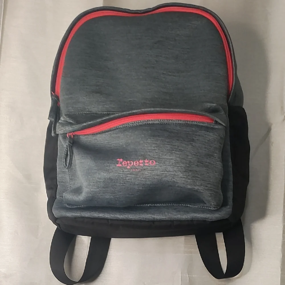Repetto Gray and Black Backpack with Padded Straps‎